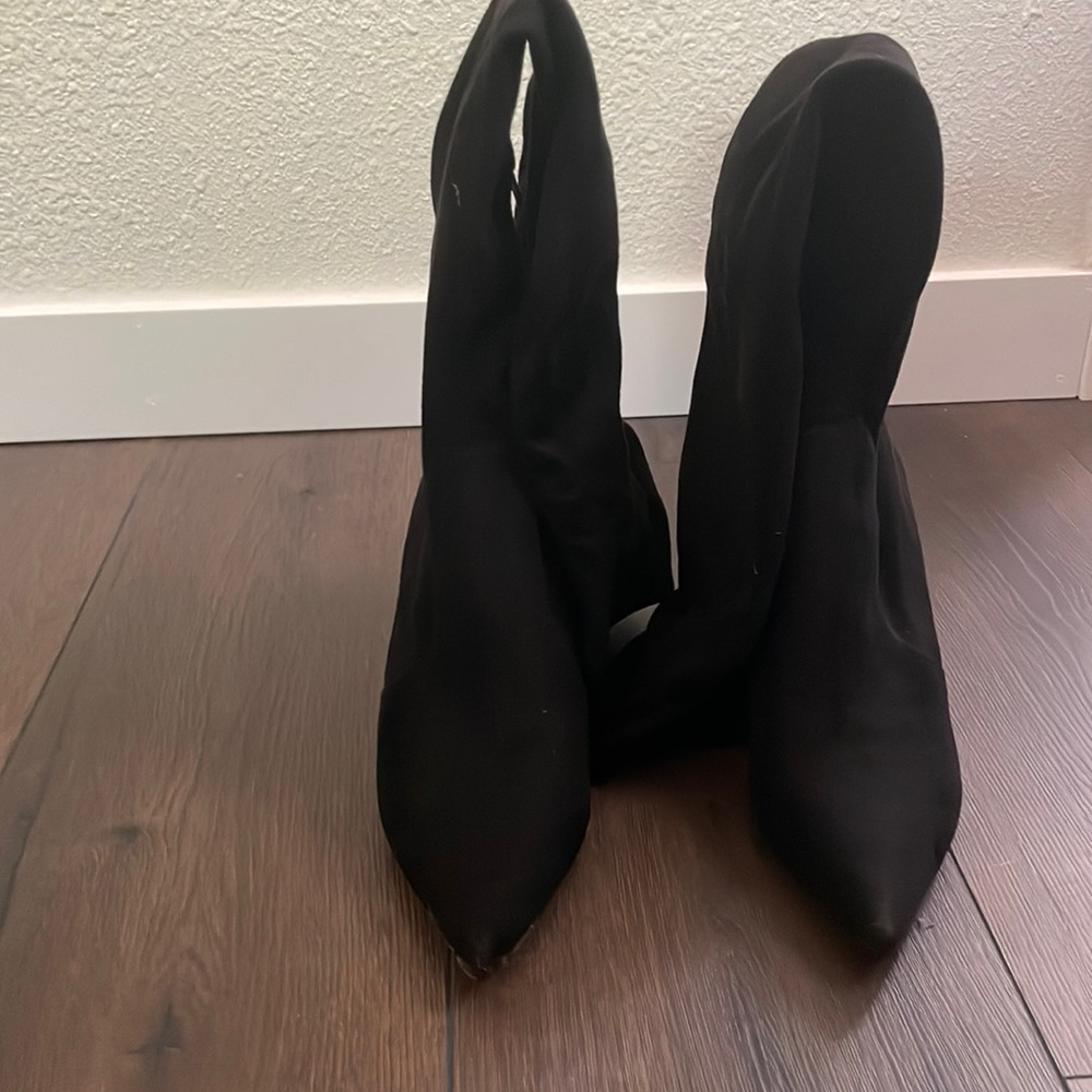 Steve Madden Huntley OTK Boots Over the knee black suede pointed toe boots